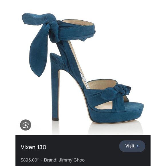 Jimmy Choo Vixen 130 Platform Sandals – Midnight Blue – Size 37 EU - Picture 8 of 9